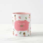 Ballet Roze Ballerina's Dancing Pattern Meisje Mok (Midden)