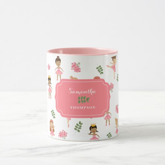 Ballet Roze Ballerina's Dancing Pattern Meisje Mok (Midden)