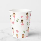 Ballet Roze Ballerina's Dancing Pattern Papieren Bekers (Voorkant)