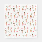Ballet Roze Ballerina's Dancing Pattern Servet (Voorkant)