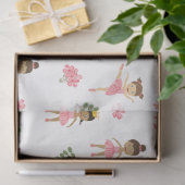 Ballet Roze Ballerina's Dancing Pattern Tissuepapier (Geschenk)