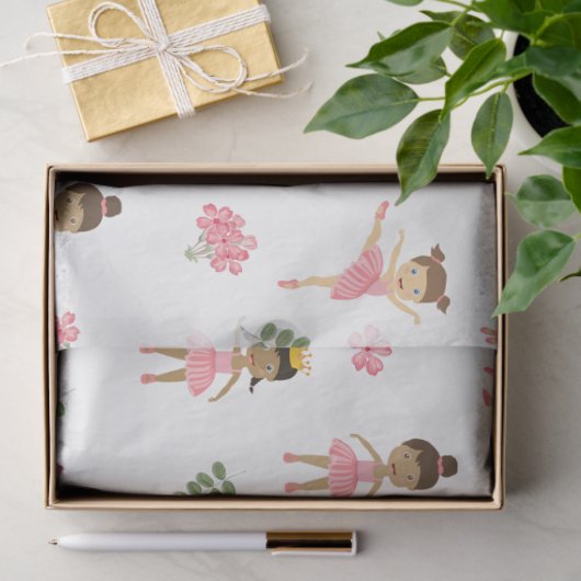 Ballet Roze Ballerina's Dancing Pattern Tissuepapier (Geschenk)