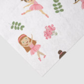 Ballet Roze Ballerina's Dancing Pattern Tissuepapier (Detail)