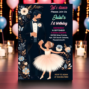 Ballet Roze Tutu Chic Meisjes Ballerina 1e Verjaar Kaart