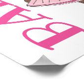 BALLET Roze Tutu Girl Ballerina Dance Studio Poster (Hoek)