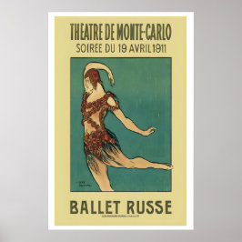 Ballet Russe de Monte Carlo 1911 Paris France Poster