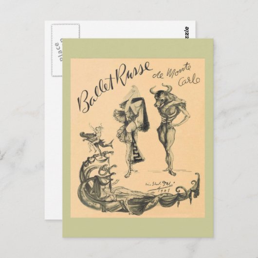 Ballet Russe de Monte Carlo Briefkaart (Voorkant / Achterkant)