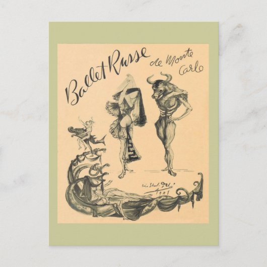 Ballet Russe de Monte Carlo Briefkaart (Voorkant)