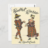 Ballet Russe Harlequin Dancers Briefkaart (Voorkant / Achterkant)