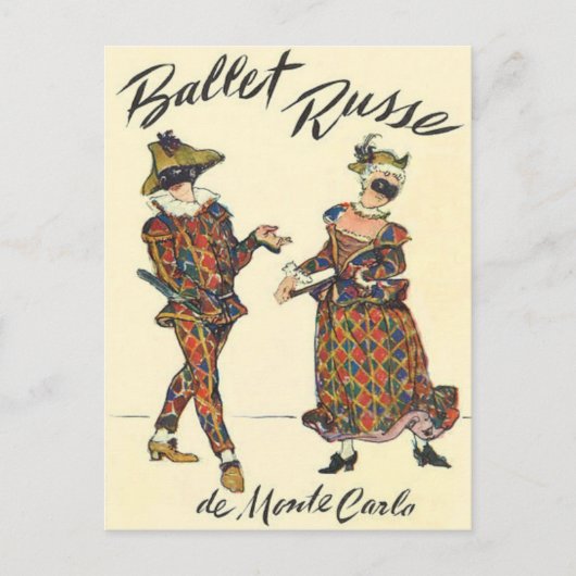Ballet Russe Harlequin Dancers Briefkaart (Voorkant)