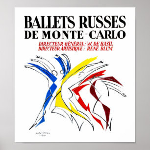 Ballet Russes - Abstracte Danser Minnaar Kunst Poster