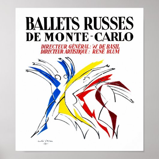 Ballet Russes - Abstracte Danser Minnaar Kunst Poster (Voorkant)