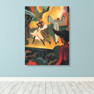 Ballet Russes, Russisch Ballet door August Macke Canvas Afdruk