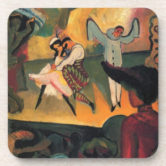 Ballet Russes, Russische ballet door August Macke Bier Onderzetter (Voorkant)