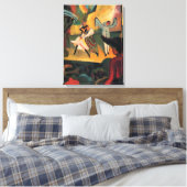 Ballet Russes, Russische ballet door August Macke Canvas Afdruk (Insitu (Slaapkamer))