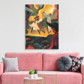 Ballet Russes, Russische ballet door August Macke Canvas Afdruk (Insitu (Woonkamer))