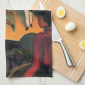 Ballet Russes, Russische ballet door August Macke Theedoek (Quarter Fold)