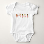 Ballet Schattige Roze Ballerina's Dansen Romper (Voorkant)