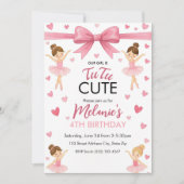 Ballet Schattigee Meisjes Pastel Ballerina Verjaar Kaart (Voorkant)