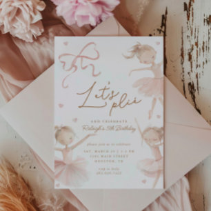 Ballet Schattigee Meisjes Pastel Ballerina Verjaar Kaart