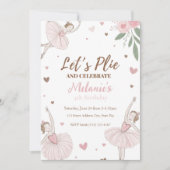 Ballet Schattigee Meisjes Pastel Ballerina Verjaar Kaart (Voorkant)