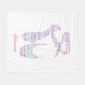 Ballet Schoen Roze en Aqua Fleece Deken (Voorkant (Horizontaal))