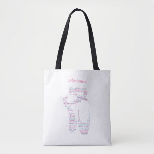 Ballet Schoen Roze en Aqua Tote Bag (Voorkant)