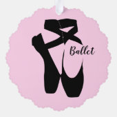 Ballet Schoenen Design Papier Ornament Kaart (Achterkant)