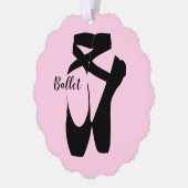 Ballet Schoenen Design Papier Ornament Kaart (Links)