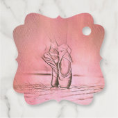 Ballet Schoenen Geavanceerde Ballerina Bedankjes Labels (Achterkant)