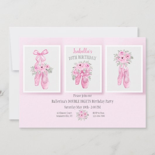 Ballet schoenen kaart (Voorkant)