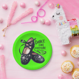 Ballet Schoenen Levendig groen Papieren Bordje