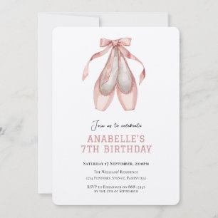 Ballet Schoenen Meisjes 7e verjaardag Kaart