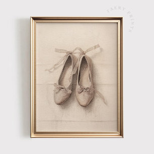 Ballet Schoenen Print, Vintage AFDRUKBARE Kunst, B Poster