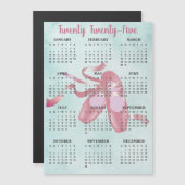 Ballet Schoenen Slippers 2025 Kalender Magnetische (Voorkant / Achterkant)