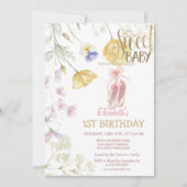 Ballet Schoenen Streep Wildbloemen Verjaardag Kaart (Voorkant)