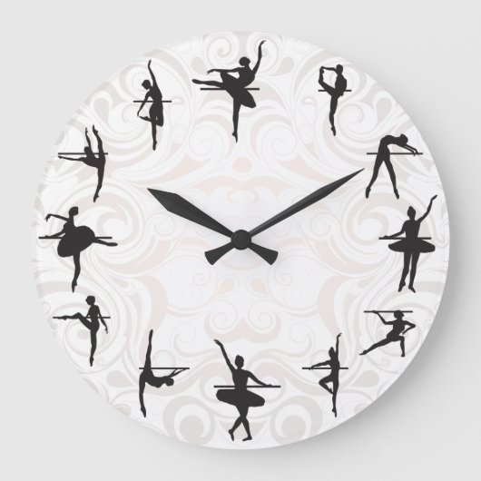 Ballet School Ballerina Dance Wall klok (Voorkant)