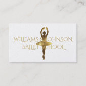 Ballet School Dance Studio Ballerina Instructor Visitekaartje (Voorkant)