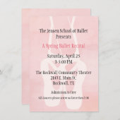 Ballet School Dance - Uitnodiging tot overweging (Voorkant / Achterkant)