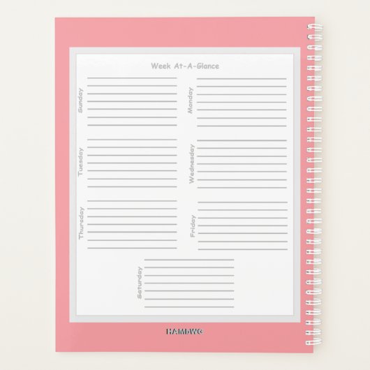 Ballet - Schoolplanner - HAMbyWG Planner (Achterkant)