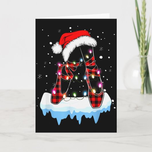 Ballet Scute Ss Cute Sss Christmas Lights Santa Ba Kaart (Voorkant)