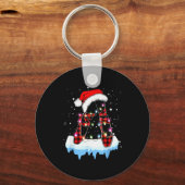 Ballet Scute Ss Cute Sss Christmas Lights Santa Ba Sleutelhanger (Voorkant)