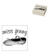 Ballet Shoe Dance Teacher Speciaal Ballerina Rubberstempel (Gestempeld)
