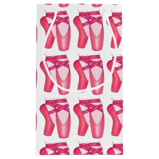 Ballet Shoes Ballerina Dance Teacher Gift Bag Klein Cadeauzakje (Achterkant)