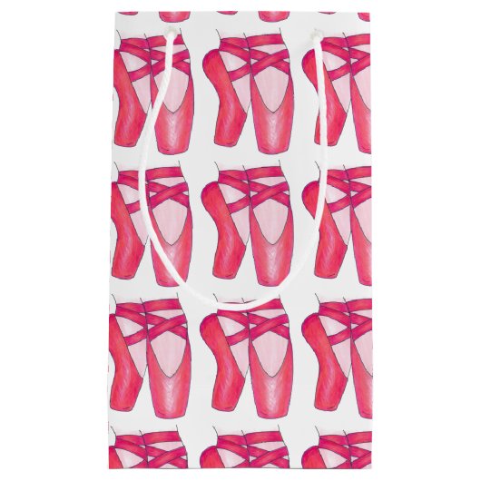 Ballet Shoes Ballerina Dance Teacher Gift Bag Klein Cadeauzakje (Voorkant)