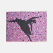 Ballet Silhouette Fleece Deken (Voorkant (Horizontaal))