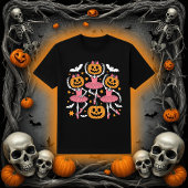 Ballet Skeleton Pumpkin | Pink Tutu Dance T-shirt