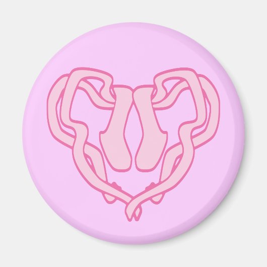 Ballet Slipper Heart Magneet (Voorkant)