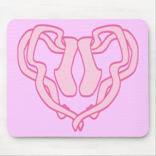 Ballet Slipper Heart Muismat