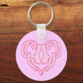 Ballet Slipper Heart Sleutelhanger (Voorkant)